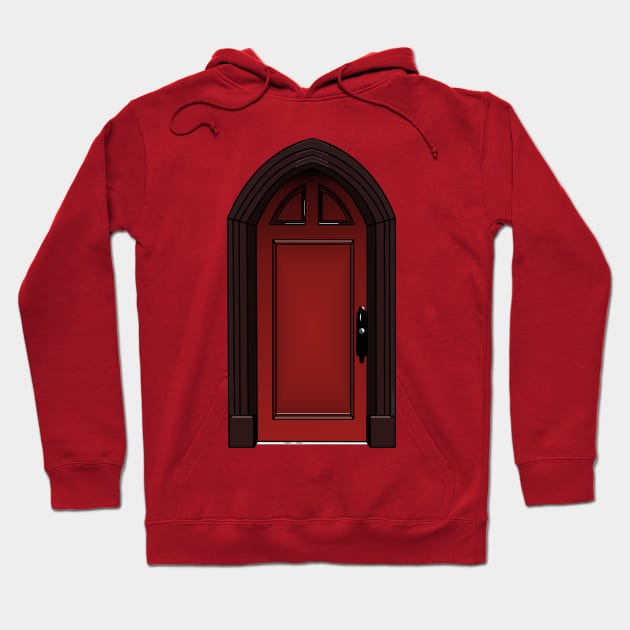 Red Door in The Haunting of House Hoodie by Pendientera